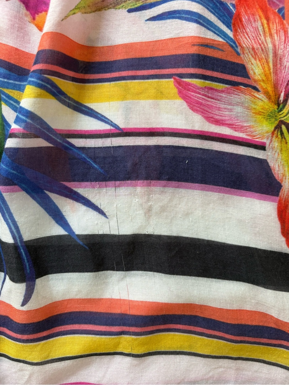 Trina Turk Rayon Bright Tropical Tunic Top Sz L - Picture 12 of 12